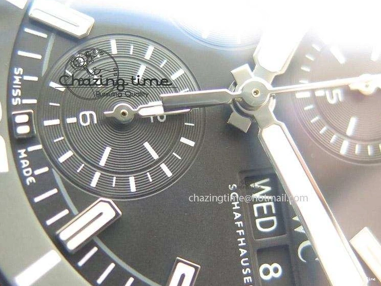 MIROTIME 0130 Classic Aquatimer Chrono IW376803 V6F 1:1 Best Edition Black Dial On SS Bracelet A 7361